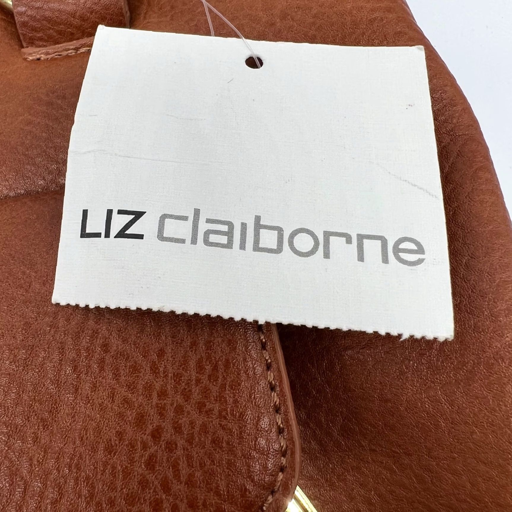 Liz Claiborne VINTAGE Liz Claiborne Leather Handbag Satchel Top Handle Bag 10x14 Size Womens Brown Tan Size ONE SIZE - 7 Thumbnail