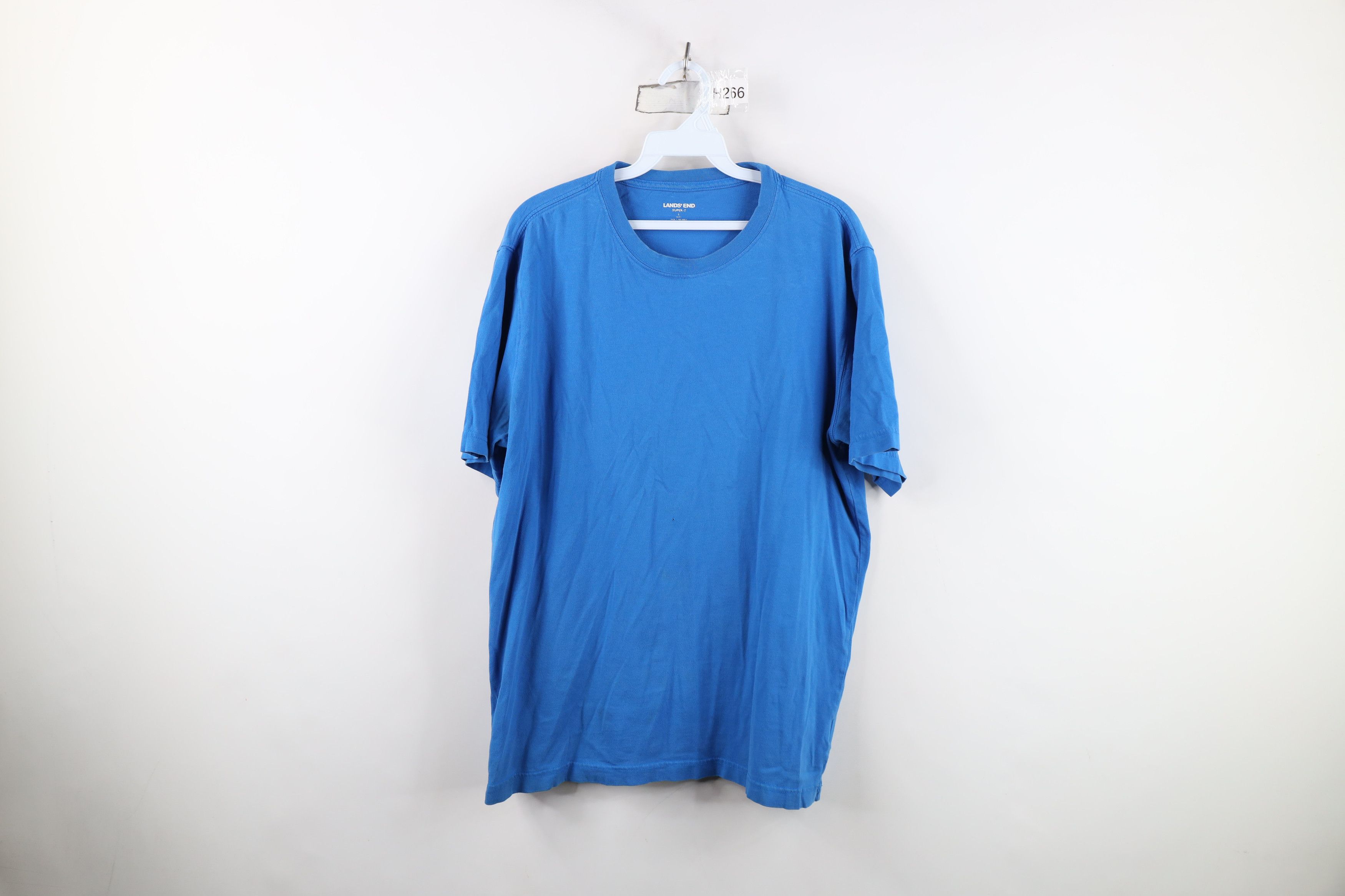 Lands' End Vintage Y2K Lands End Blank Short Sleeve T-Shirt Blue Cotton Size US L / EU 52-54 / 3 - 1 Thumbnail