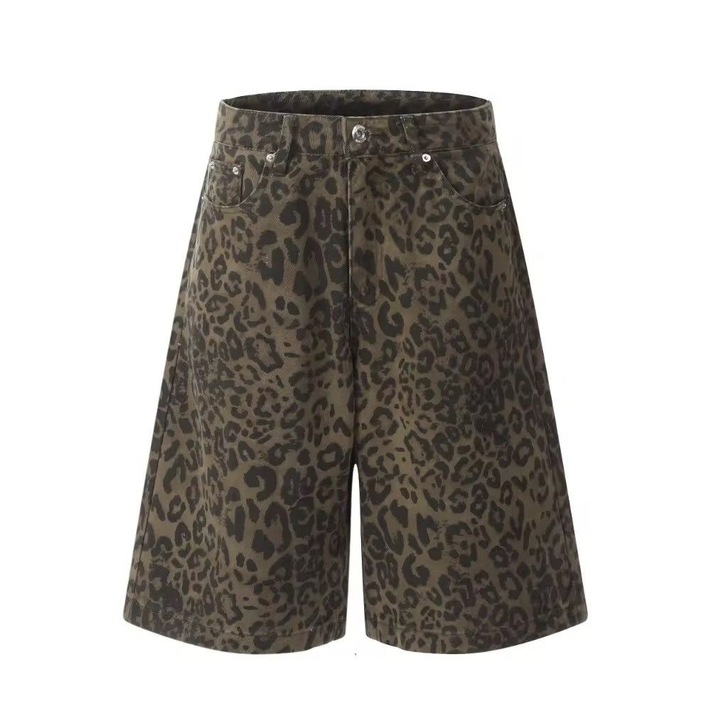 Japanese Brand × Jean Y2k Leopard Cropped Shorts Size US 32 / EU 48 - 5 Thumbnail
