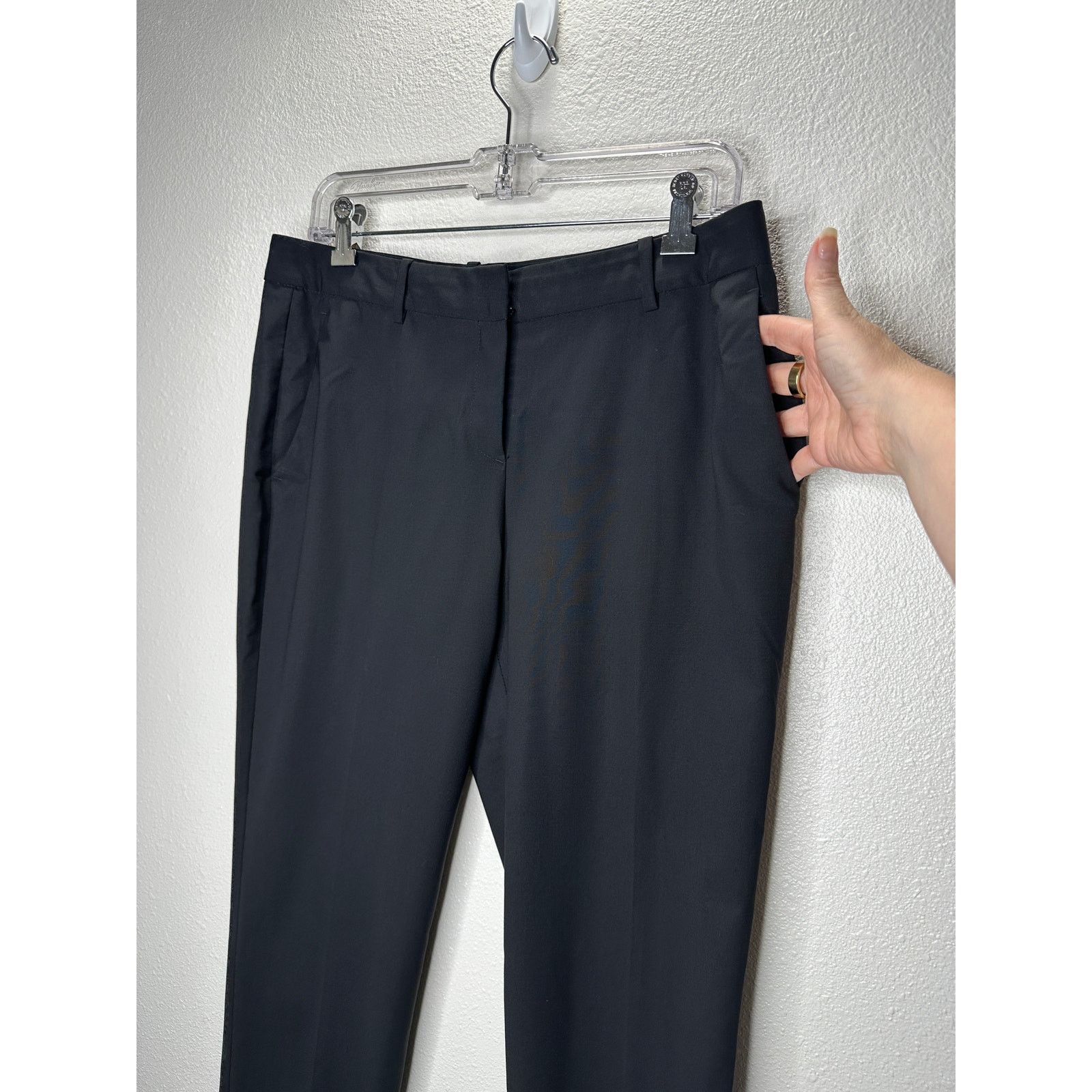 Theory Theory Black Testra 2B Straight Leg Wool Blend Trouser 8 Size 30" / US 8 / IT 44 - 5 Thumbnail