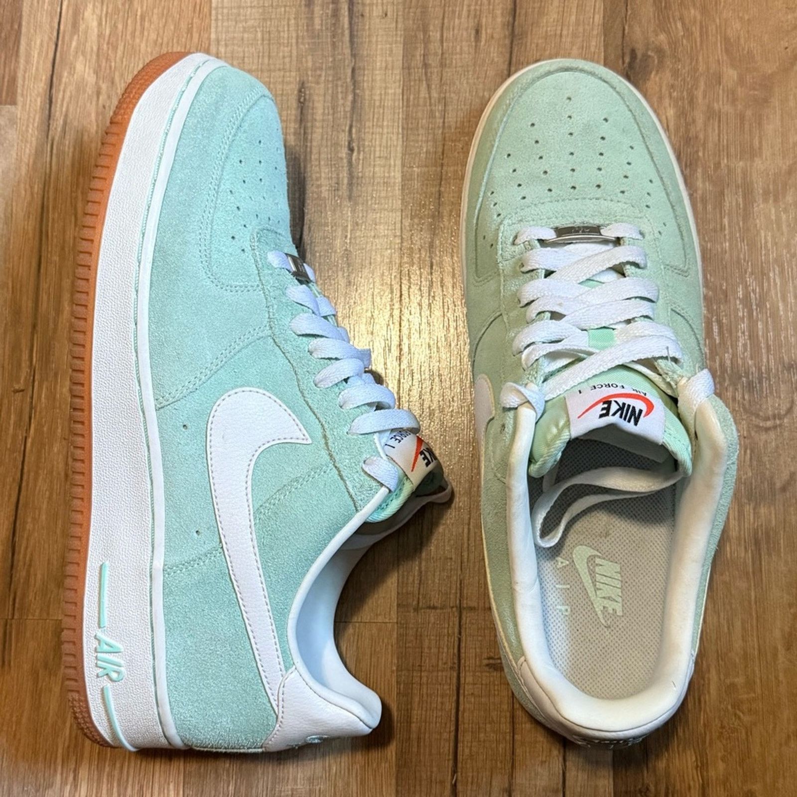 Nike 2013 Nike Air Force 1 Suede Arctic Green Gum Bottom Size US 10 / EU 43 - 2 Thumbnail
