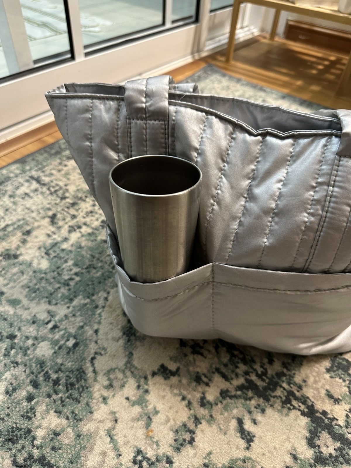 Issey Miyake Plantation By Issey Miyake Silver Puffer Tote Bag Size ONE SIZE - 19 Thumbnail