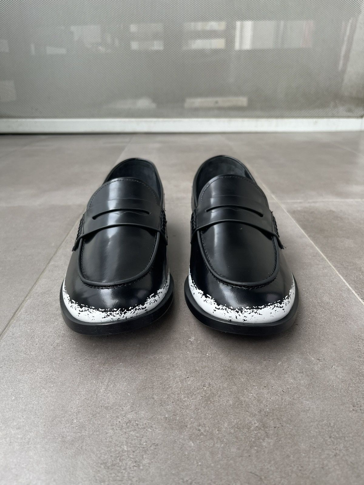 MSGM !DS! SS24 MSGM Black White Pattern Leather Loafers Size US 10 / EU 43 - 8 Thumbnail