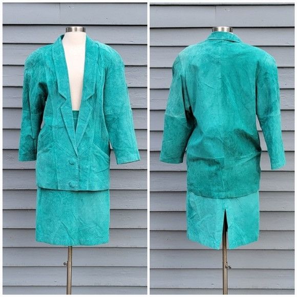 Vintage Vintage 80s Turquoise Suede Leather Western Boho Cayenne Bla Size S / US 4 / IT 40 - 8 Thumbnail