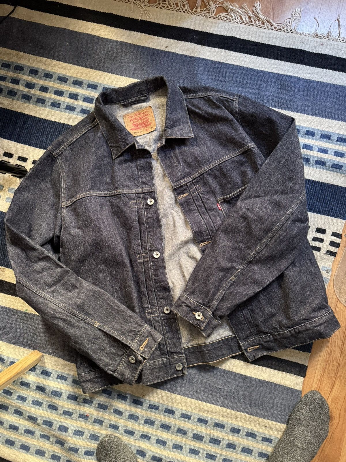 Levi's Levis Mens Denim Jacket Blue L Extra Large XL Vintage