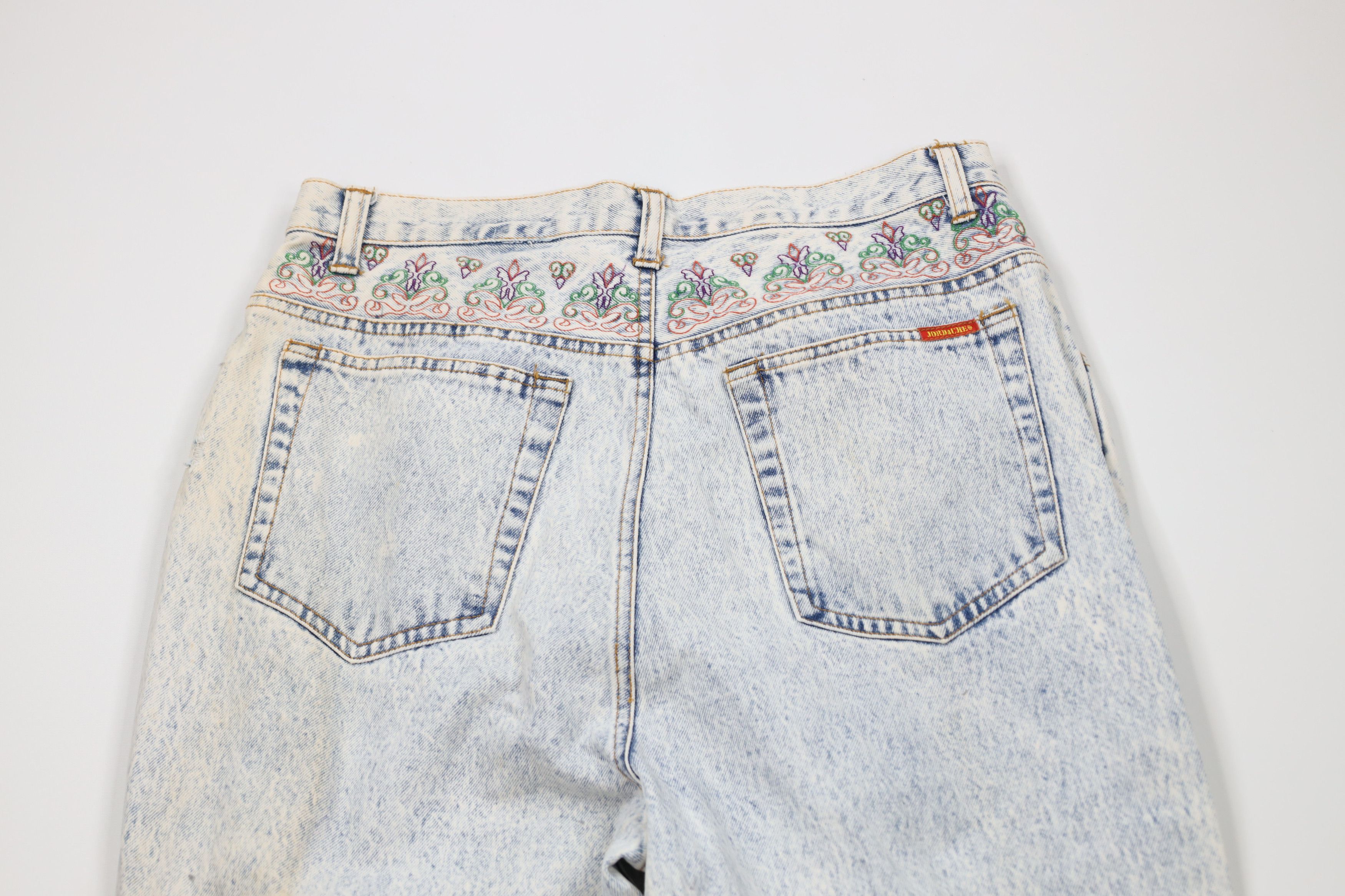 Vintage Vintage 90s Streetwear Acid Wash Embroidered Flower Jeans Size 38" / US 16 / IT 52 - 13 Thumbnail