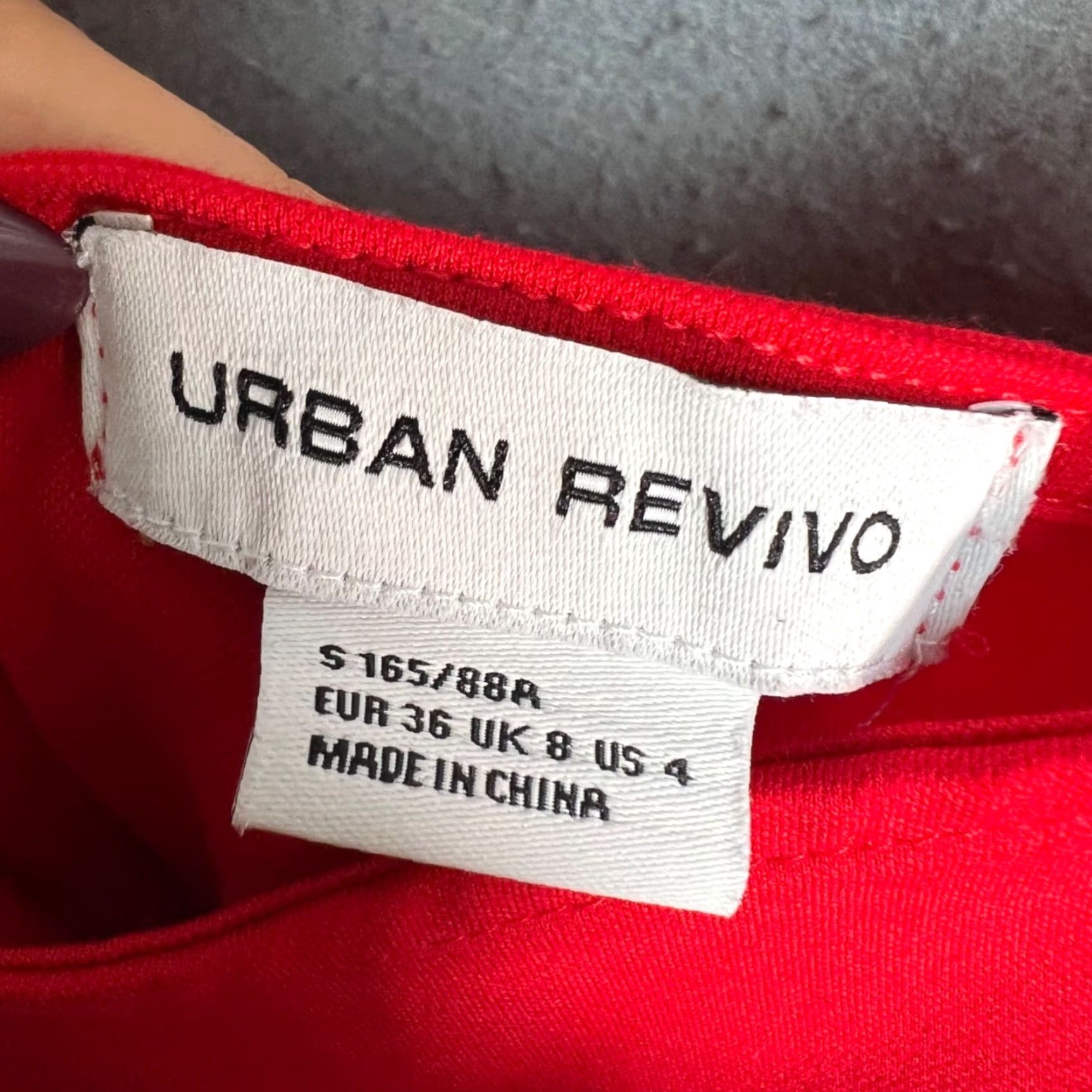 Vintage Urban Revivo Red Spaghetti Strap Mini Dress Womens 4 Polyester Viscose Square Neck Party/Cocktail Dress Size 4 Regular Short Strap Vintage: No Women Size S / US 4 / IT 40 - 3 Thumbnail