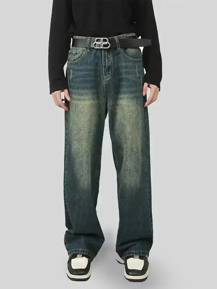 Japanese Brand Retro Blue Loose Wide Leg Jeans Size US 30 / EU 46 - 3 Thumbnail