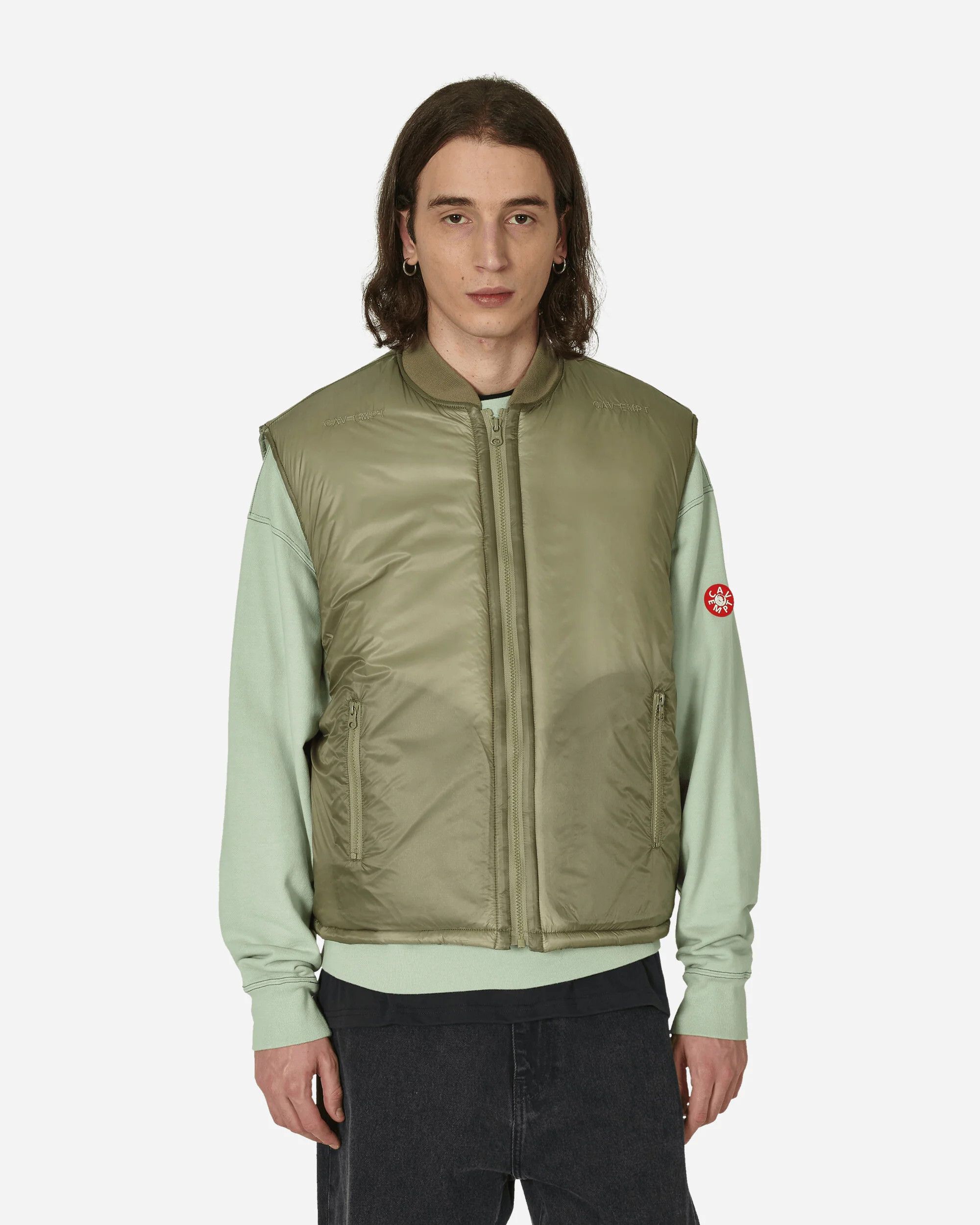 Cav Empt Cav Empt Warm Puff Vest Olive Green Grailed