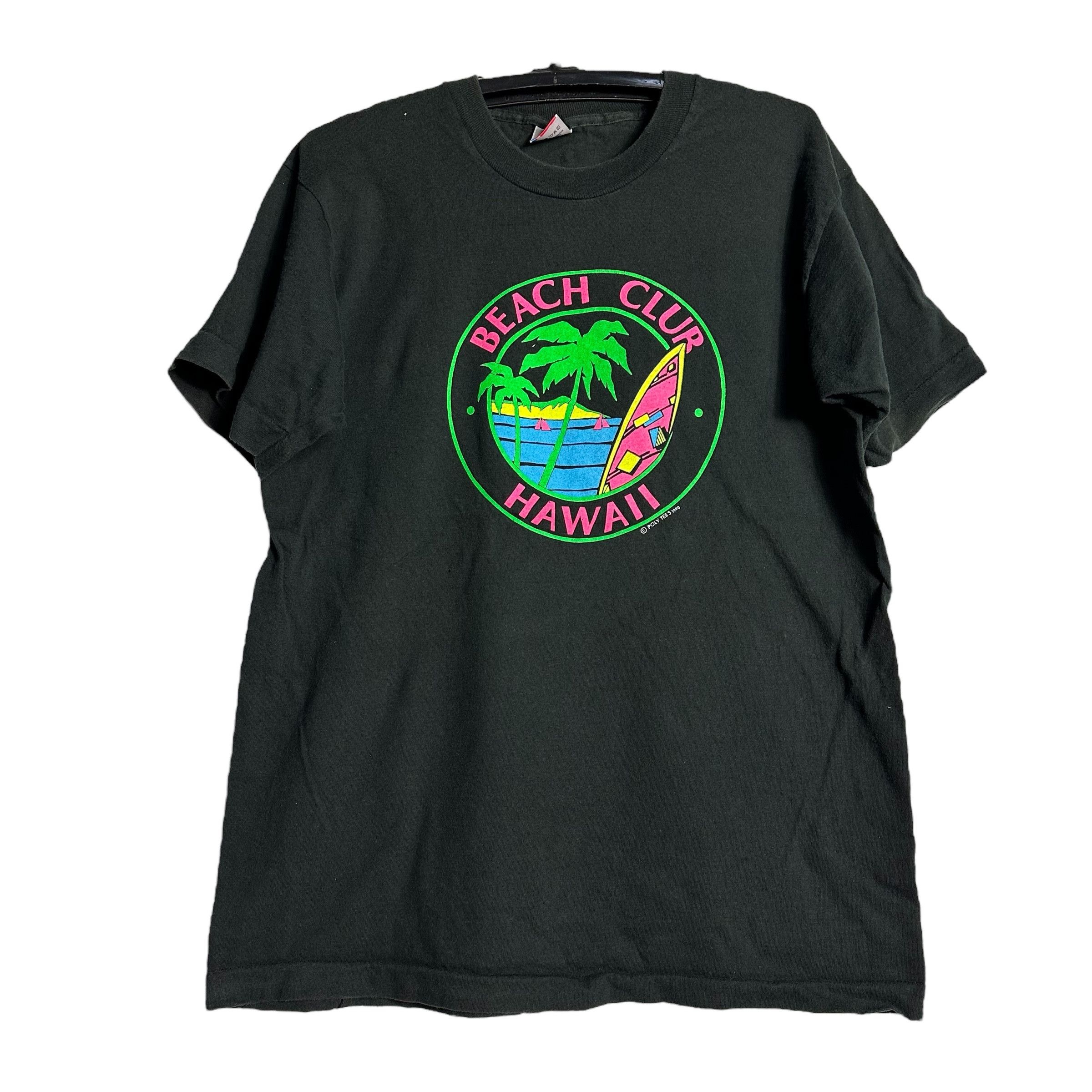 Fruit Of The Loom 🔥RARE🔥Vintage 1990 Beach Club Hawaii T-shirt Single Stich Size US L / EU 52-54 / 3 - 1 Thumbnail