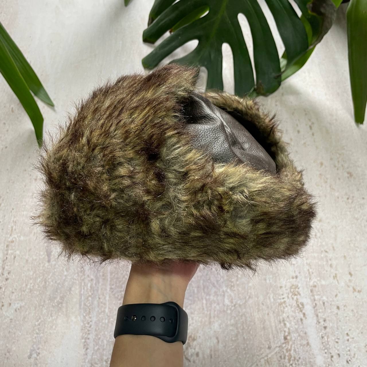 Vintage VINTAGE 90S USHANKA LEATHER BEANIE MOHAIR RARE HYPE Size ONE SIZE - 5 Thumbnail