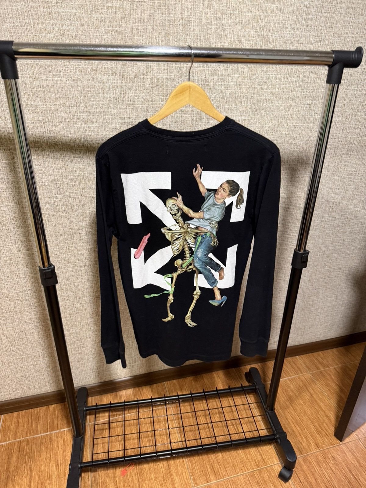 Off-White OFF WHITE PASCAL SKELETON BLACK LONG-SLEEVE Size US S / EU 44-46 / 1 - 1 Thumbnail