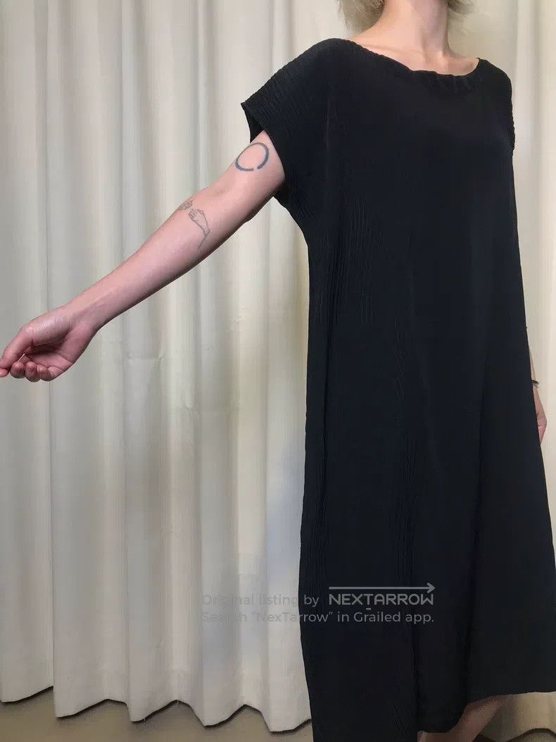 Issey Miyake Issey Miyake Main Line Dry Landscape Ruched Wave Dress Size M / US 6-8 / IT 42-44 - 6 Thumbnail