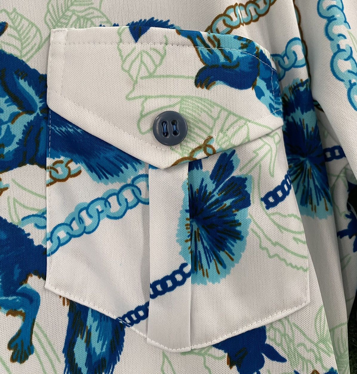 Vintage VTG 70's By Martini Squirrels Floral Disco Shirt Men’s XS Size US XS / EU 42 / 0 - 4 Thumbnail