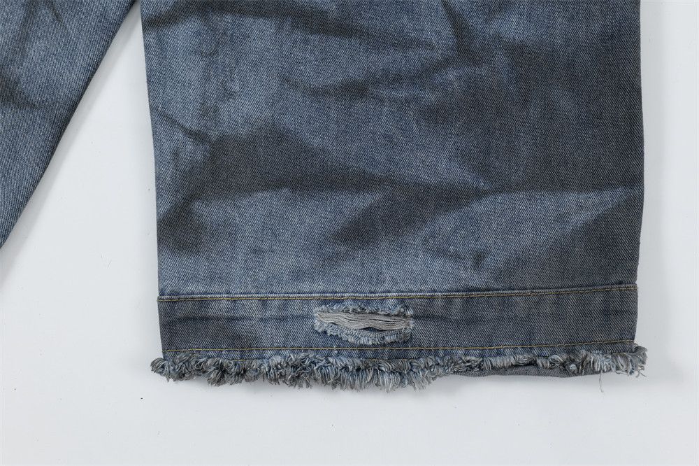 Vintage Distressed Calf Dirty Blue Jorts Jeans Size US 29 - 7 Thumbnail
