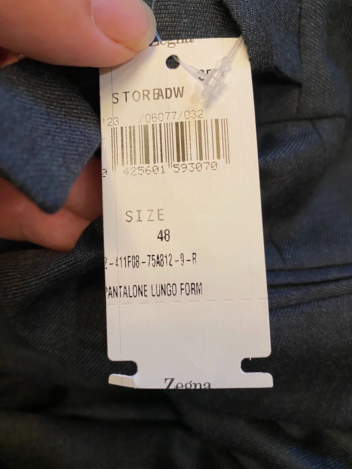 Ermenegildo Zegna Zegna Main Line Swiss-Made 100% Wool Charcoal Trousers Size US 32 / EU 48 - 9 Thumbnail