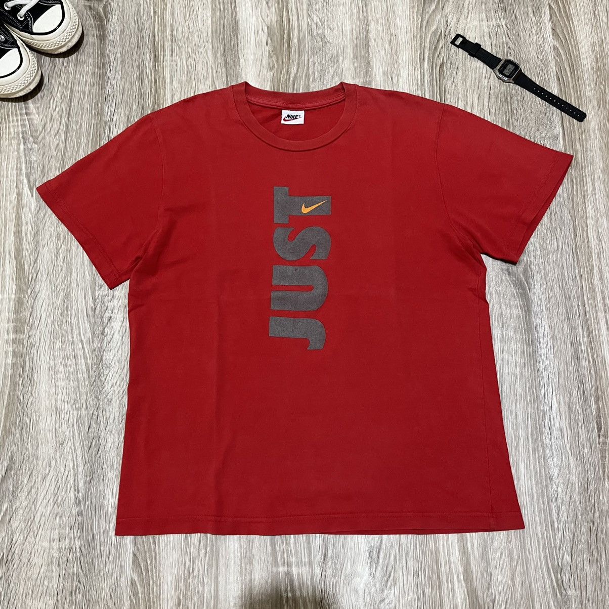 Nike × Vintage 90’s NIKE Vintage JUST DO IT Red Size US M / EU 48-50 / 2 - 1 Thumbnail