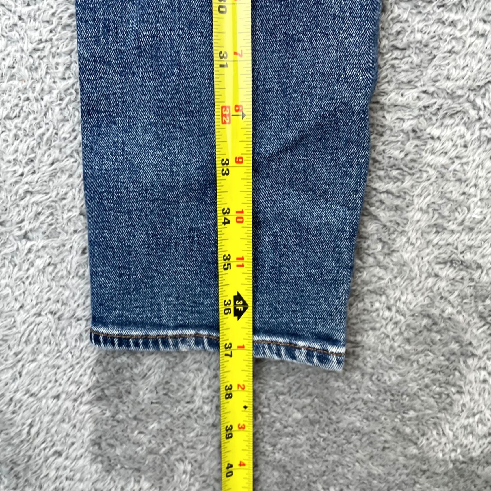 Gap Gap Jeans Womens 2 Blue Cigarette Skinny Denim Cotton Stretch Mid Rise Logo Button Zipper 5-Pocket Womens Jeans Product City Preppy Size 26" / US 2 / IT 38 - 7 Thumbnail