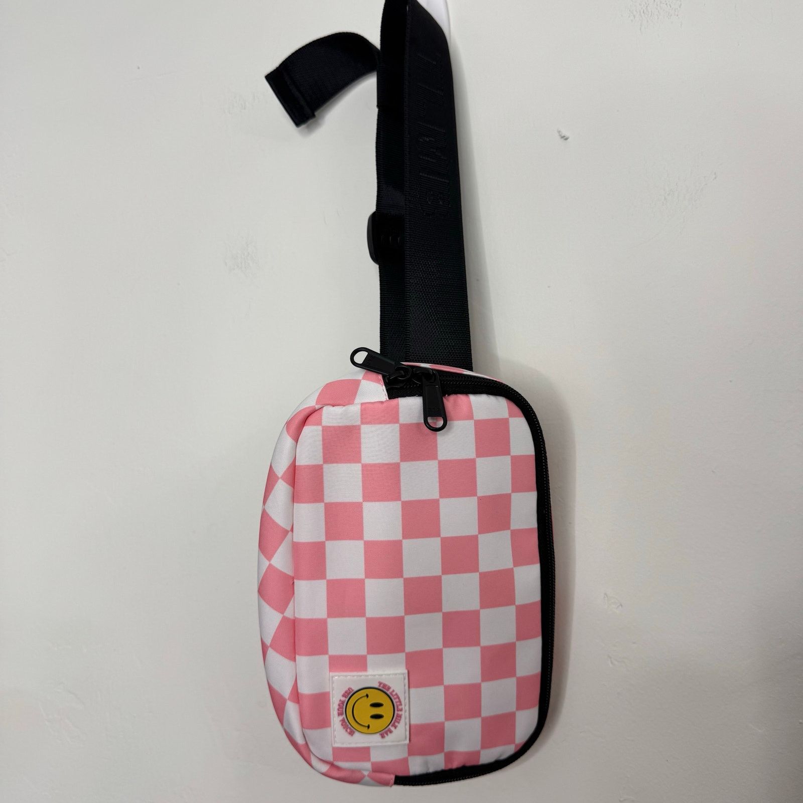 Other The Little Milk Bar Pink Checkered Smiley Face Fanny Pack Be Size ONE SIZE - 4 Thumbnail