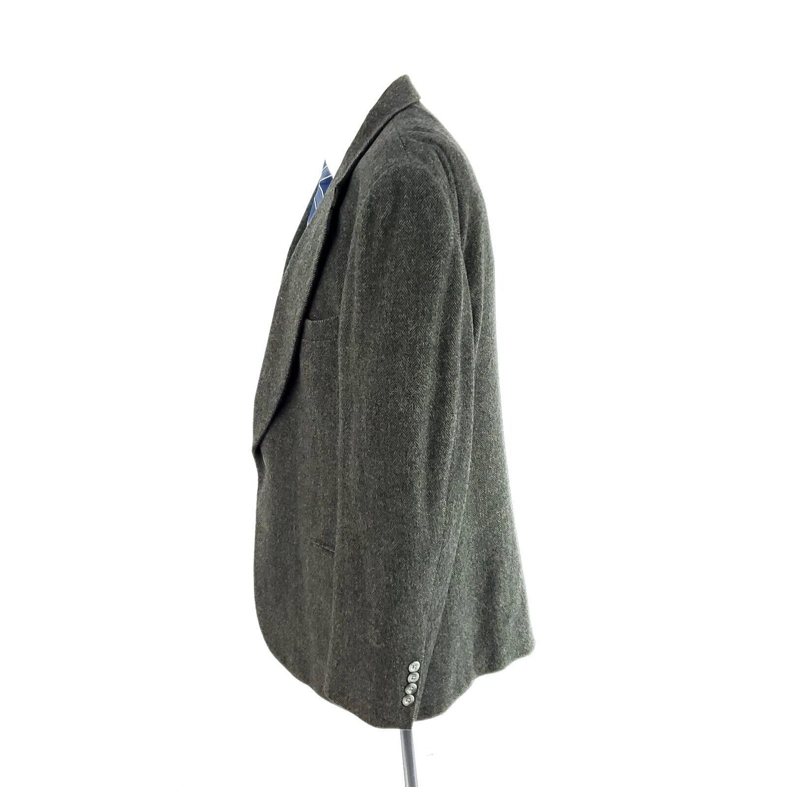 Robert Stock Robert Stock Soft Tweed Wool 2 Button Sport Coat 42R Green H Size 42R - 4 Thumbnail