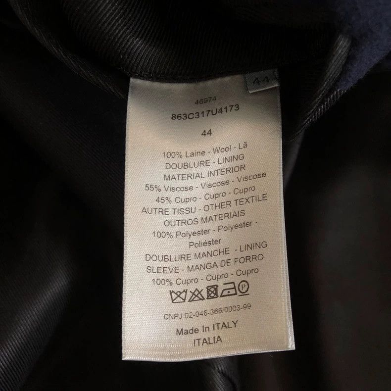 Dior Dior 18fw royal blue wool coat jacket 2501-Nextarrow Size US S / EU 44-46 / 1 - 8 Thumbnail