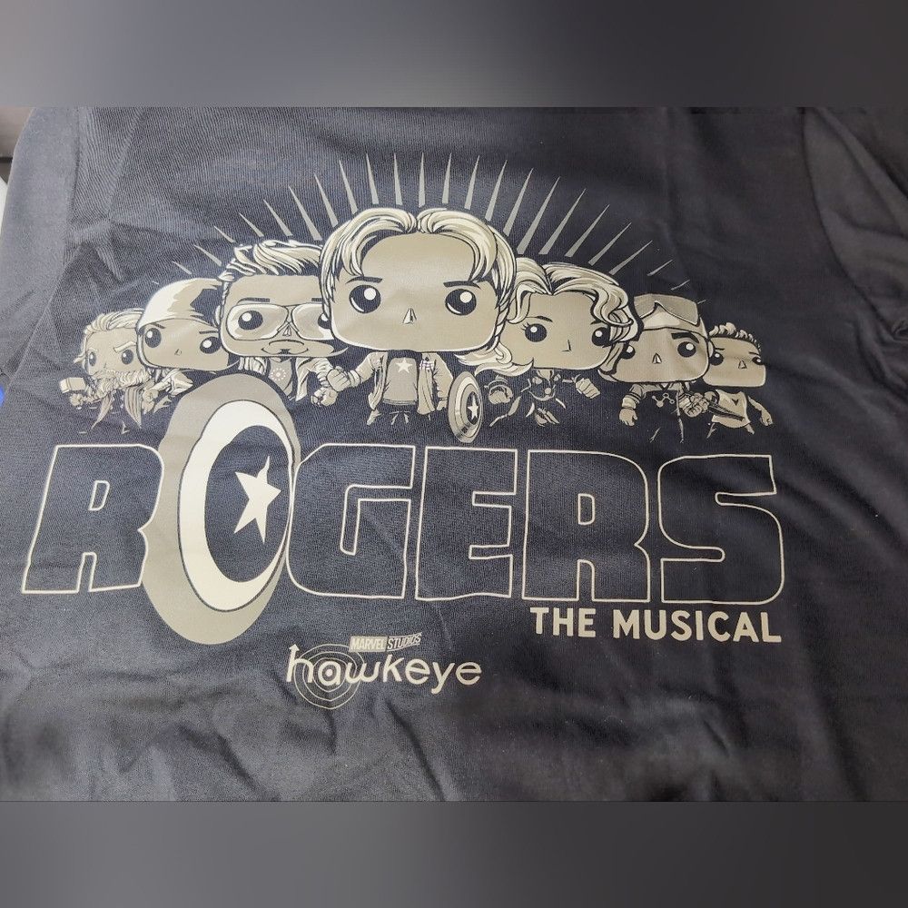 Marvel Comics Funko Hawkeye Sz S Rogers The Musical Black Tee Marvel Size US S / EU 44-46 / 1 - 4 Thumbnail