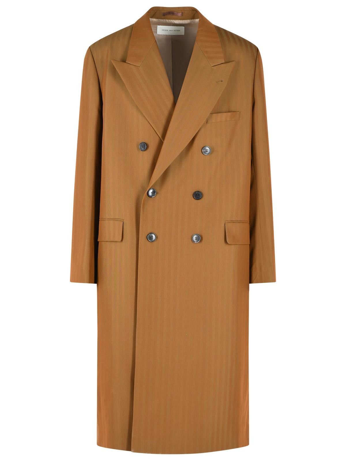 Dries Van Noten DRIES VAN NOTEN 'Rosie' Brown Wool Blend Coat Size US L / EU 52-54 / 3 - 1 Thumbnail