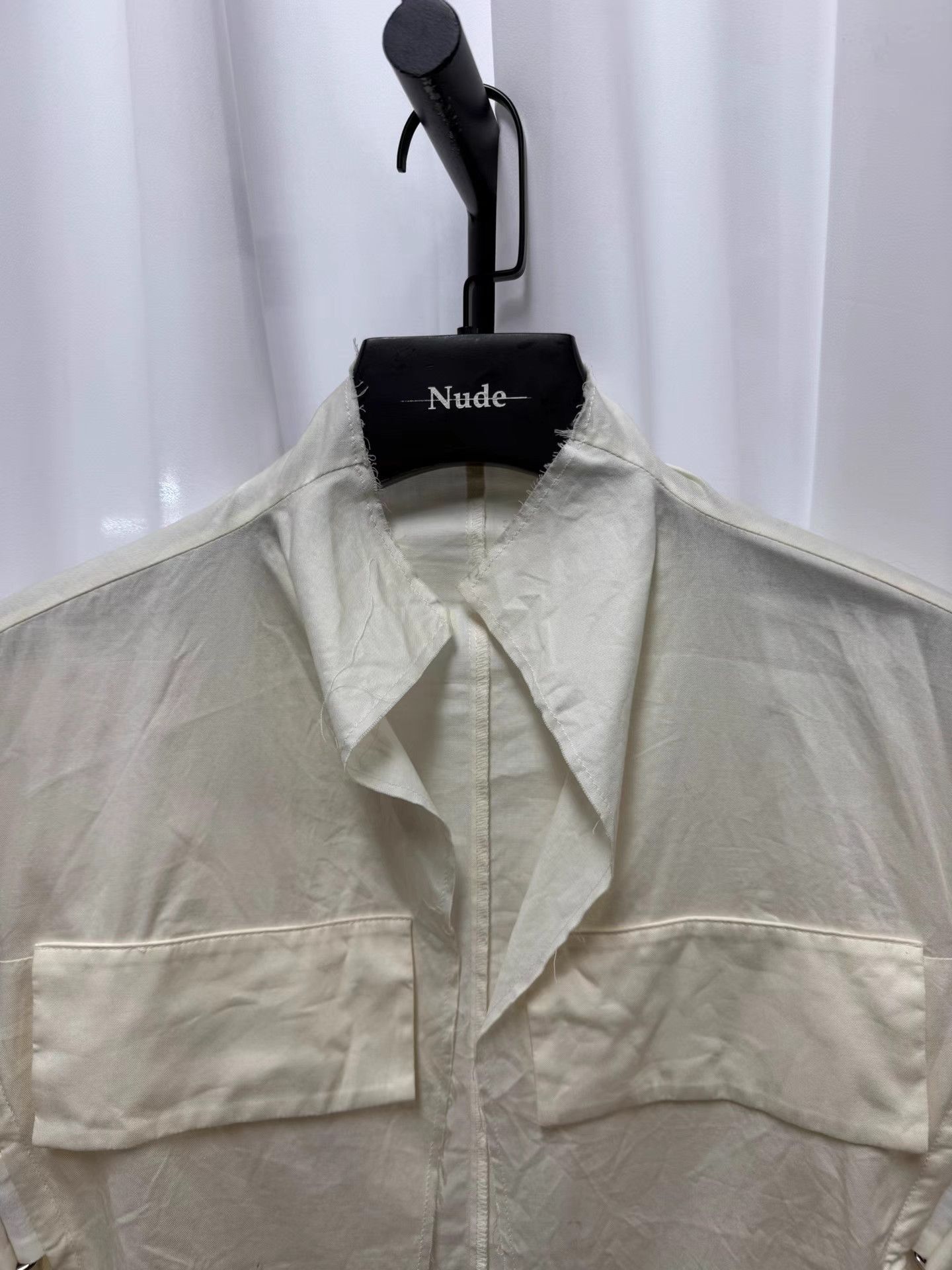 Yohji Yamamoto Yohji Yamamoto Mainline Lace-Up Distressed Silk Shirt K20 Size XS / US 0-2 / IT 36-38 - 4 Thumbnail