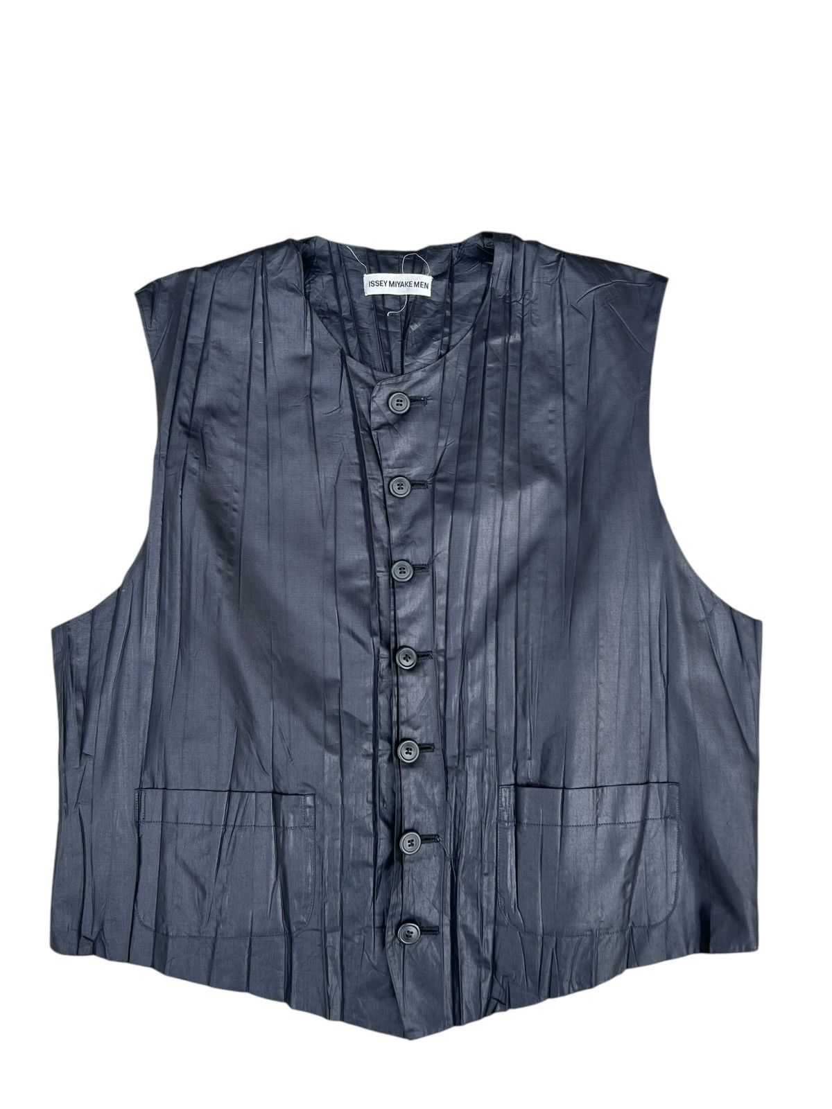 Issey Miyake Vintage Issey Miyake Men Pleated Vest Black Size US M / EU 48-50 / 2 - 1 Thumbnail
