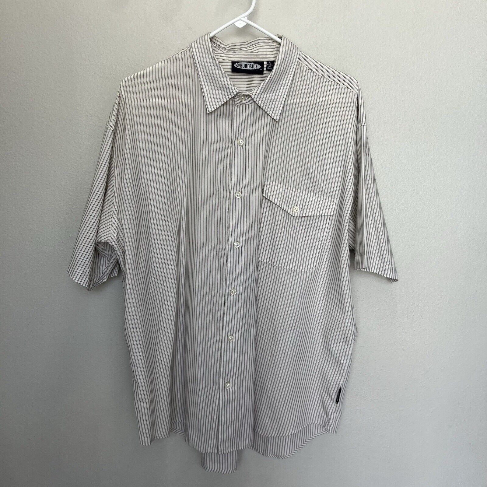 Burnside Burnside | Lightweight Striped Button Short Sleeve Shirt Lar Size US L / EU 52-54 / 3 - 2 Thumbnail