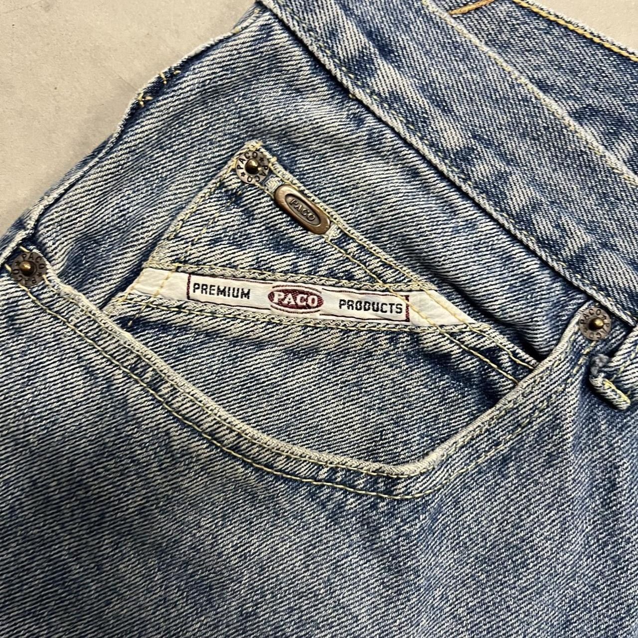 Japanese Brand × Vintage Crazy Vintage Y2K Baggy Skater Paco Jean Shorts Denim Jorts Size US 36 / EU 52 - 2 Thumbnail