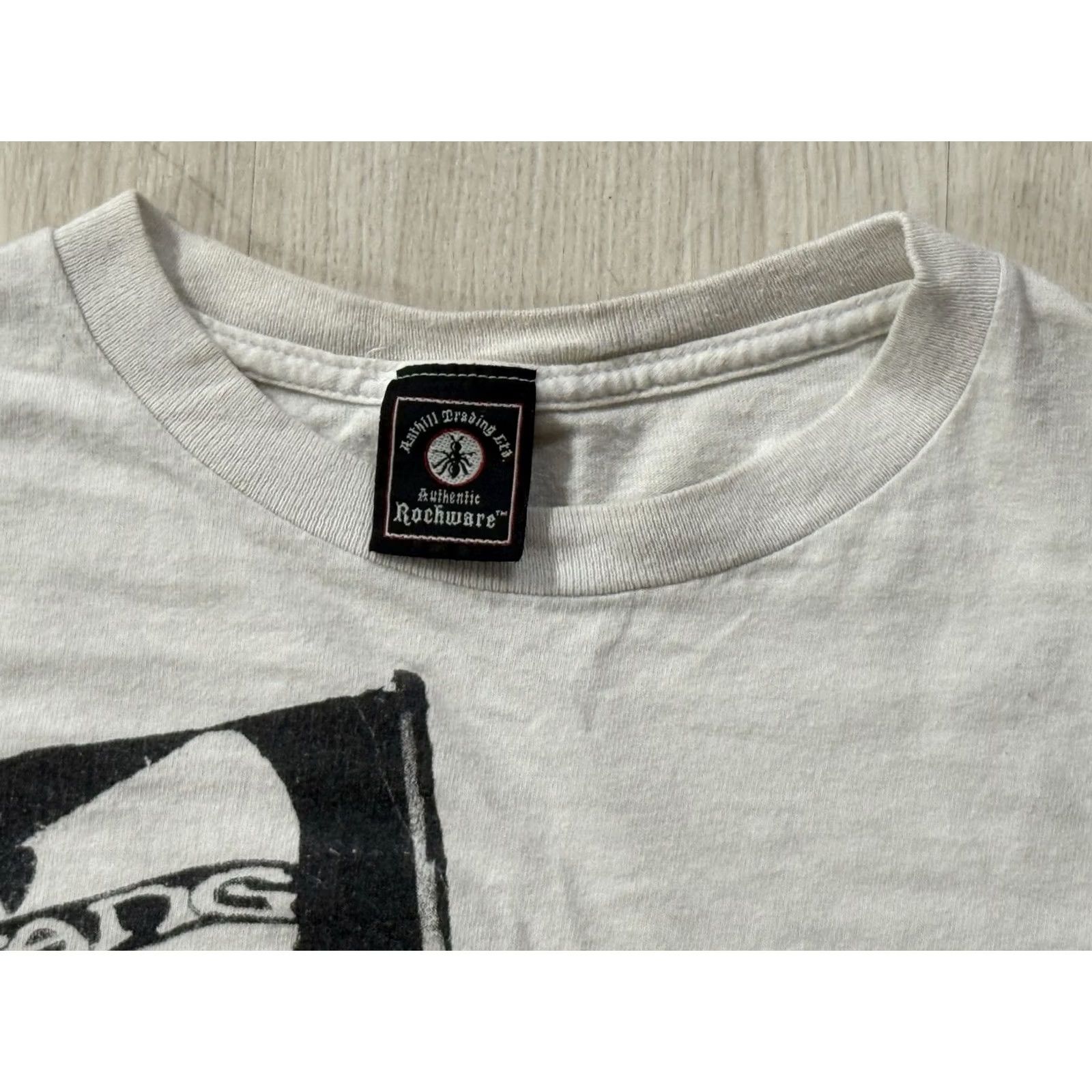 Vintage Wu-Tang Clan Iron Flag Shirt Medium Unisex Adults White Crew Neck Graphic Print 2000s Hip Hop 90s Military Logo Limited Edition Size US M / EU 48-50 / 2 - 6 Thumbnail