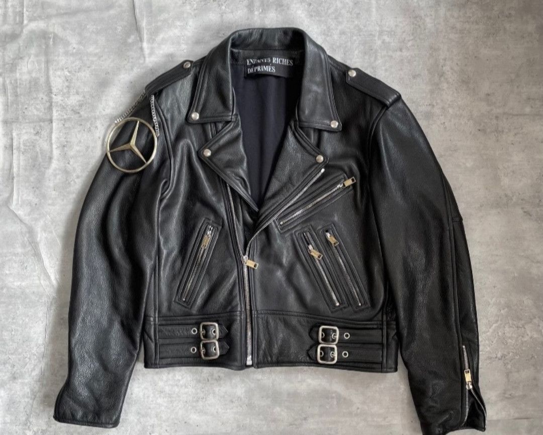Enfants Riches Deprimes Erd Mercedes-Benz logo leather jacket Size US M / EU 48-50 / 2 - 1 Thumbnail