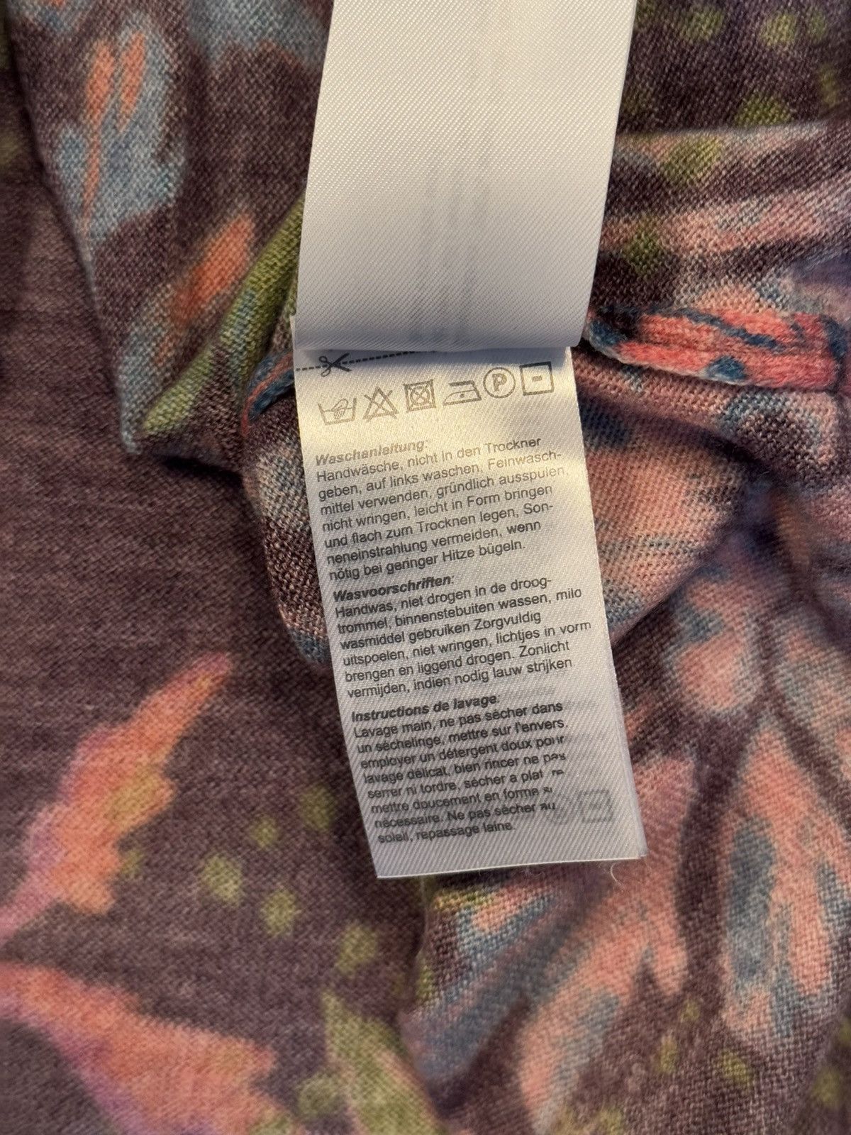Designer Ivko avant Garde floral pattern 100% wool sweater Size M / US 6-8 / IT 42-44 - 8 Thumbnail