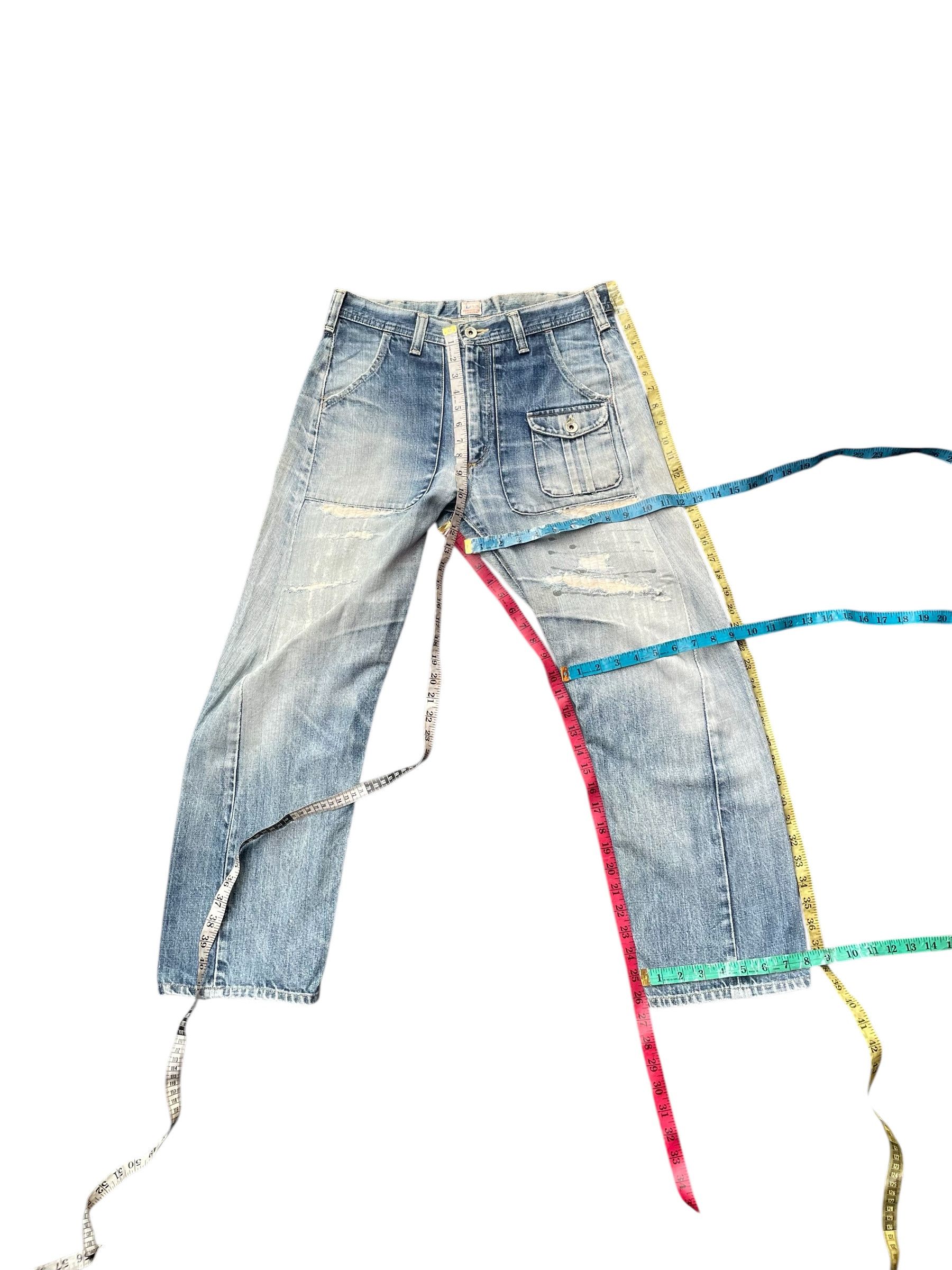 Lee Vintage Lee Union Made Japan Distresed Denim Size US 31 - 17 Thumbnail