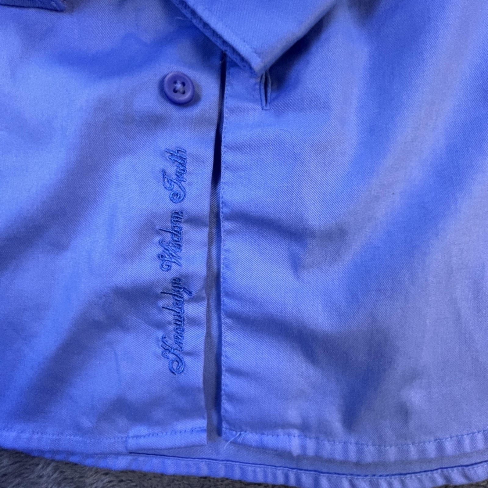 Robert Graham Robert Graham Men's Medium Light Blue Shirt - Floral Trim Size US M / EU 48-50 / 2 - 5 Thumbnail