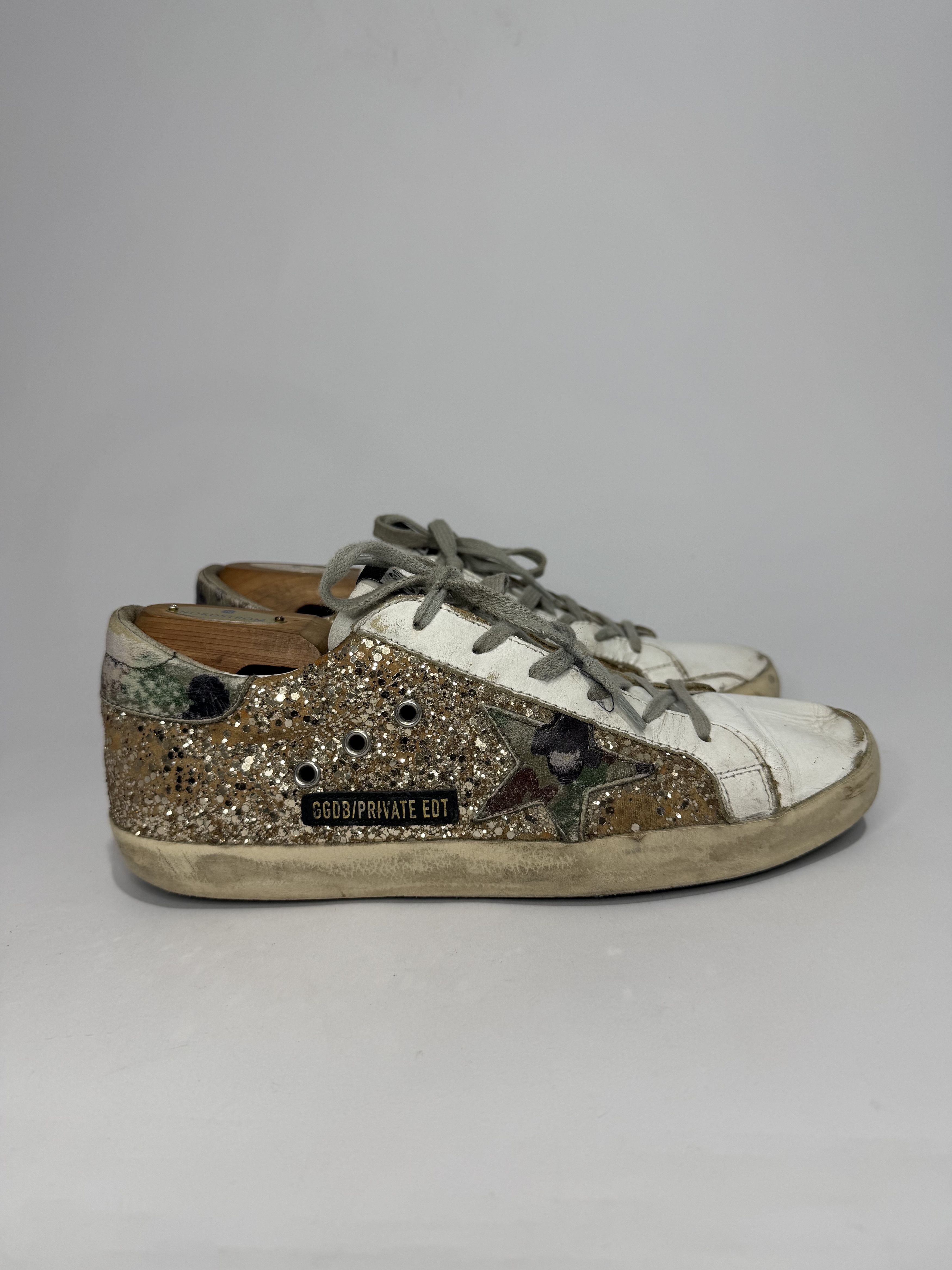 Golden Goose Golden Goose Metallic Gold Glitter Superstar Sneakers Size US 8 / EU 41 - 4 Thumbnail