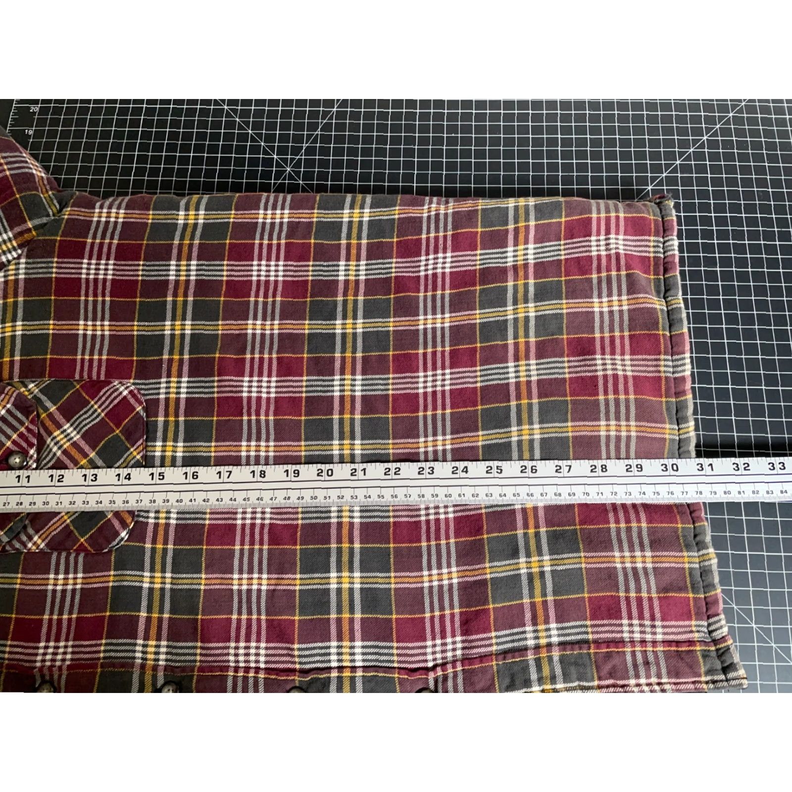 Vintage TownCraft Quilted Flannel Shirt Jacket Men's 3XL Dark Red Plaid Pattern Shacket Size US XXL / EU 58 / 5 - 6 Thumbnail