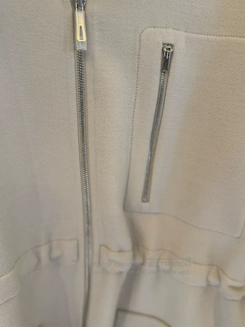 Hermes Hermes Beige Hooded Coat, High-Quality Wool Blend Size XS / US 0-2 / IT 36-38 - 3 Thumbnail
