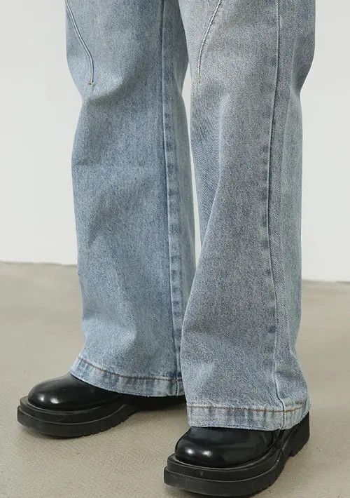 VIBE Flared Baggy Denim Jeans Size US 33 - 5 Thumbnail