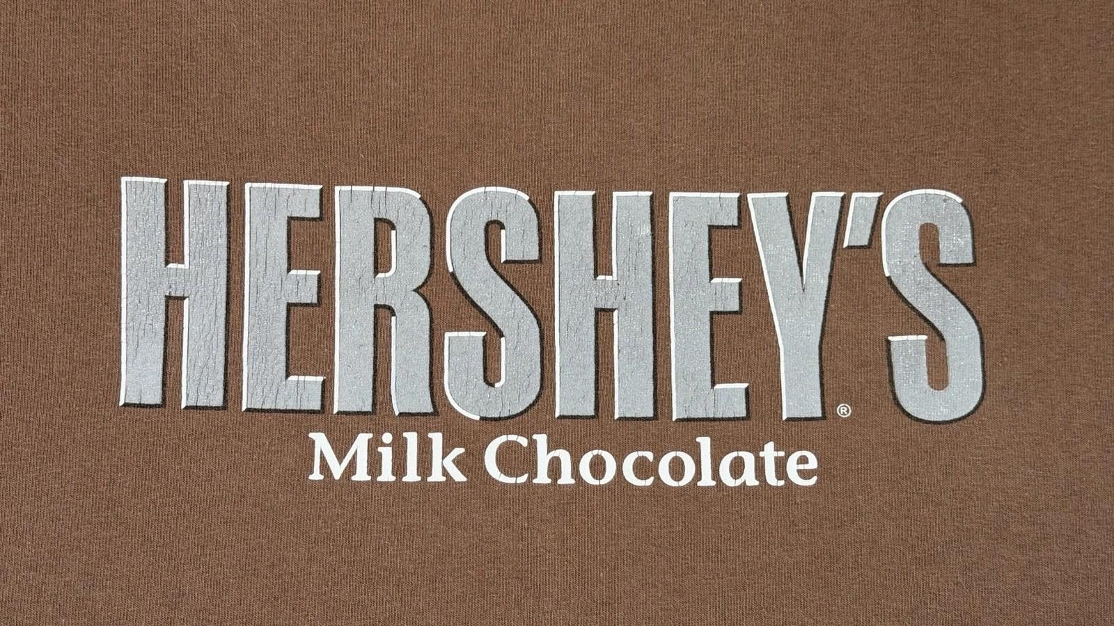 Steve And Barrys Y2K Hershey’s Milk Chocolate Logo Brown Candy Bar T-Shirt L Size US L / EU 52-54 / 3 - 4 Thumbnail