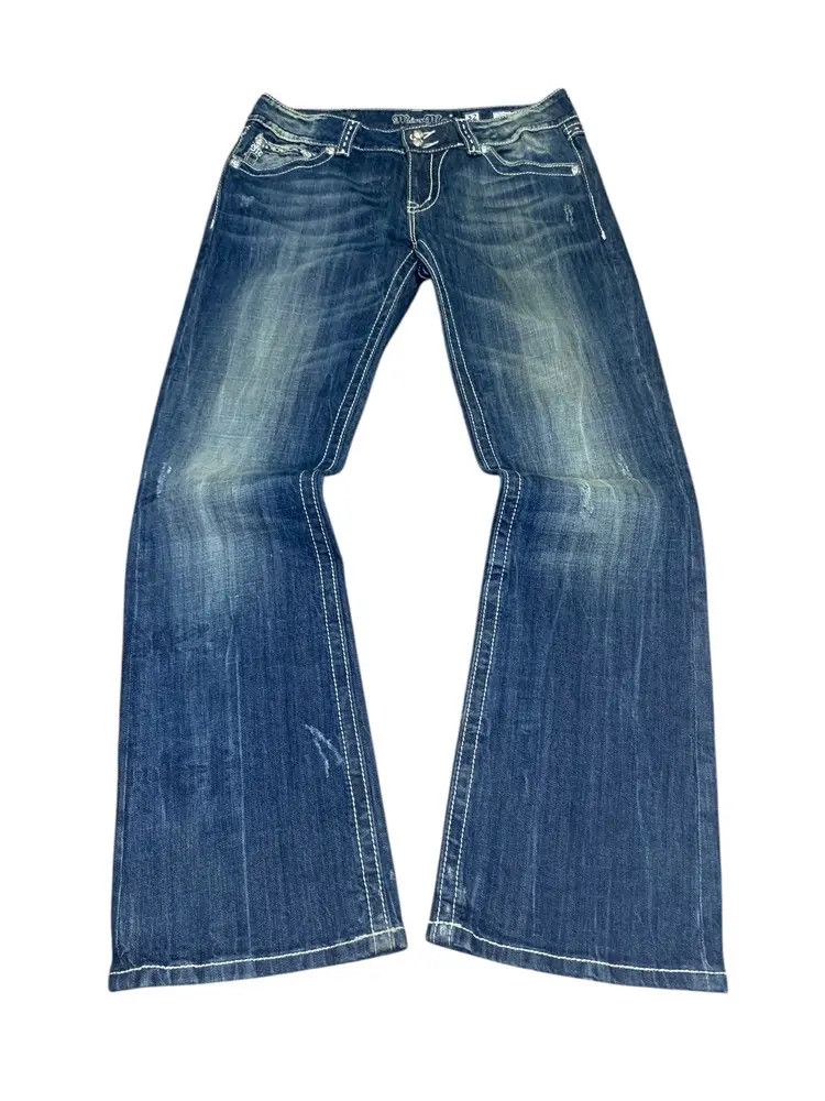 GOSTAR DE FUGA 2000s Missme contrast stitch cross button flare jeans Size US 32 / EU 48 - 3 Thumbnail