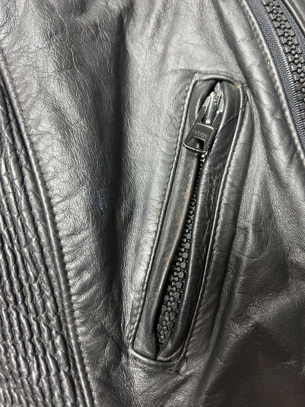 Genuine Leather Vintage Heavyweight Biker Motorcycle Leather Jacket Racing Size US M / EU 48-50 / 2 - 7 Thumbnail
