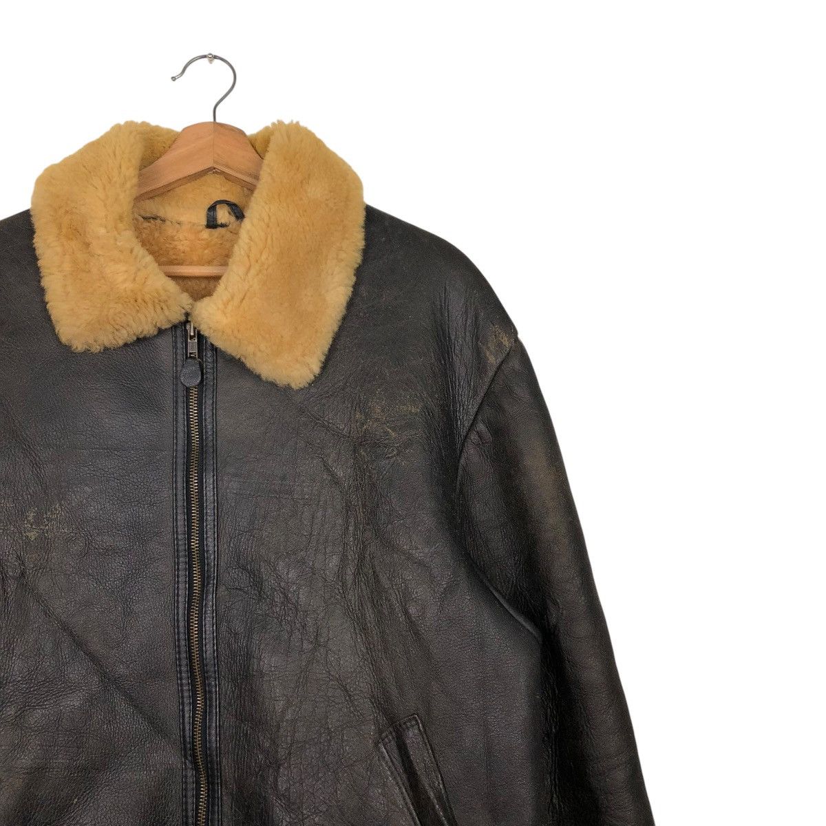 Canterbury of New Zealand 🔥VINTAGE GENUINE LEATHER JACKET SHEARLING CANTERBURY Size US M / EU 48-50 / 2 - 8 Thumbnail