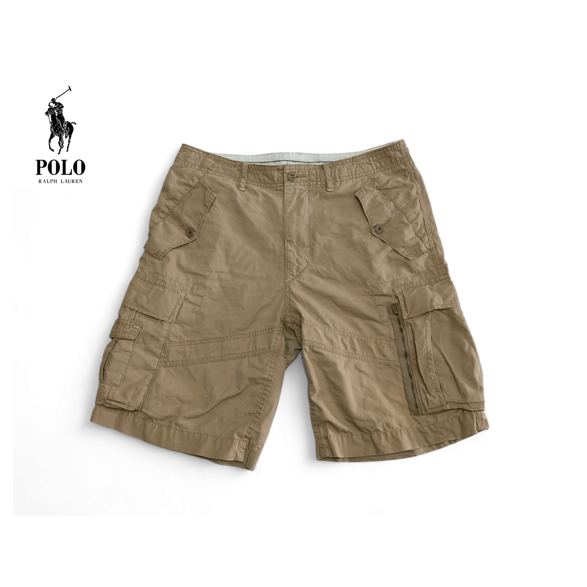 Polo Ralph Lauren Vintage Polo Ralph Lauren PRL Men's Military Cargo Shorts Size US 31 - 2 Thumbnail