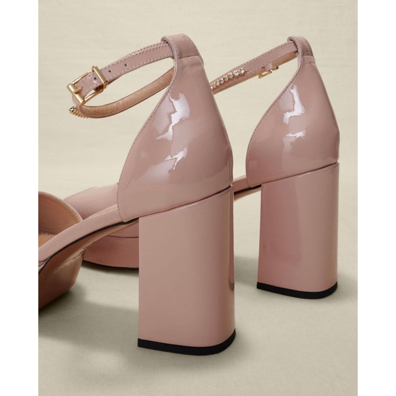 Maje NEW MAJE Patent leather heeled sandals Rose Blush 40 / 9.5 Size US 9.5 / IT 39.5 - 4 Thumbnail