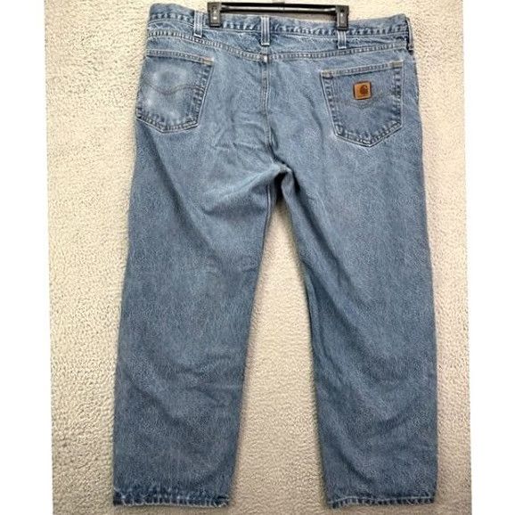 Carhartt Carhartt Jeans Men 44X30 Blue Light Wash Traditional Fit Straight Denim Workwear Size US 44 / EU 60 - 2 Thumbnail