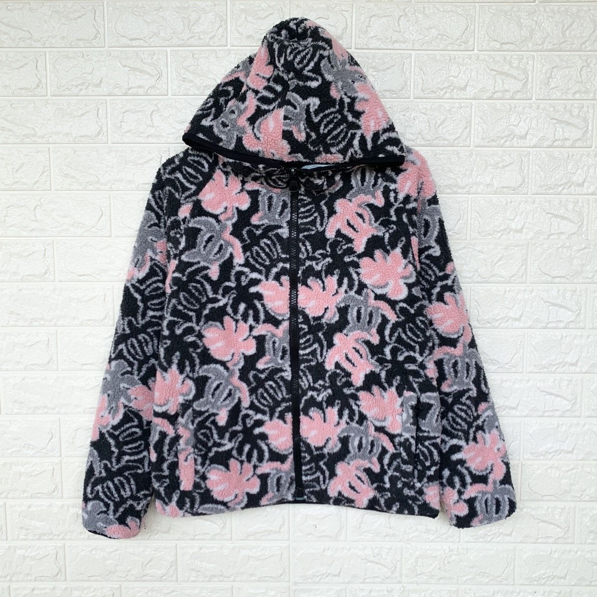 Hawaii Hula Lani Sherpa Riversible Fleece Jacket Hoodie