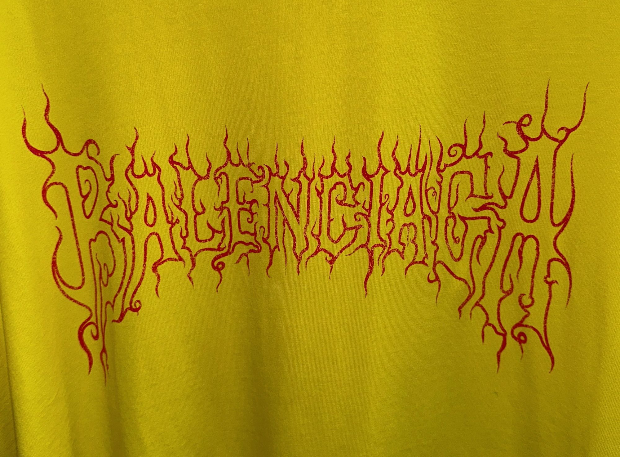 Balenciaga Balenciaga 24SS Darkwave T-shirt Oversized in Yellow Size US L / EU 52-54 / 3 - 3 Thumbnail