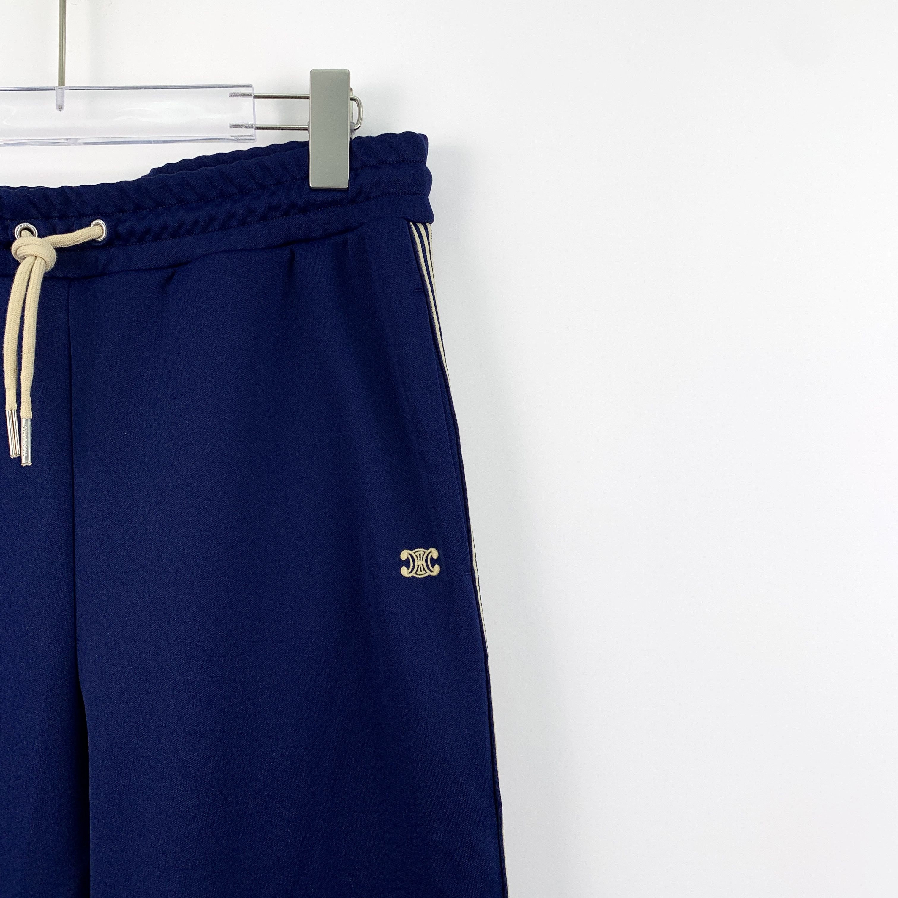 Celine Celine Drawstring Pants – TStriped Navy (Size L) Size 26" / US 2 / IT 38 - 7 Thumbnail